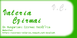 valeria czirmai business card
